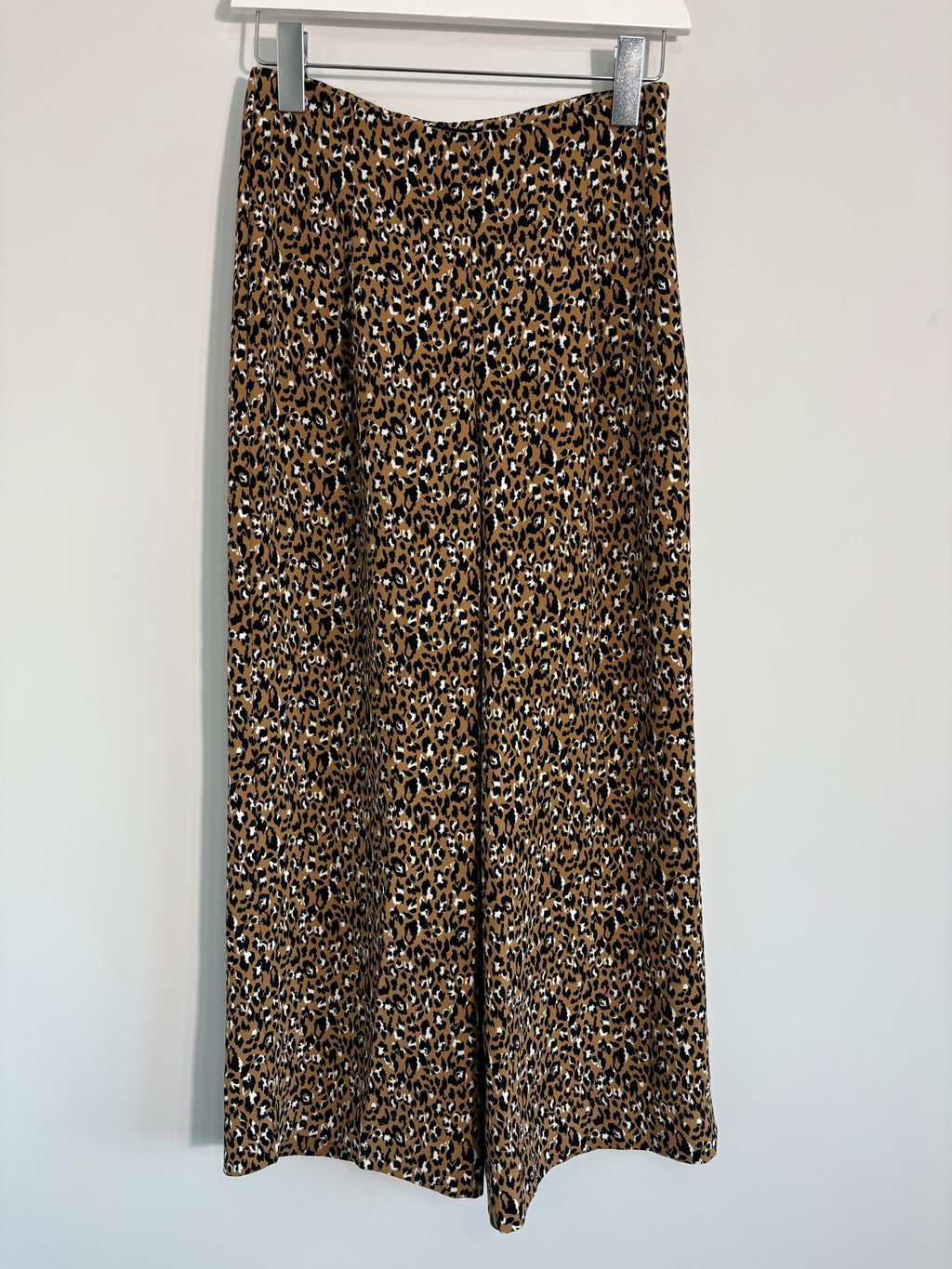 Next Leopard Print Wide Leg Trousers – UK 6 Short Length