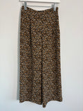 Next Leopard Print Wide Leg Trousers – UK 6 Short Length