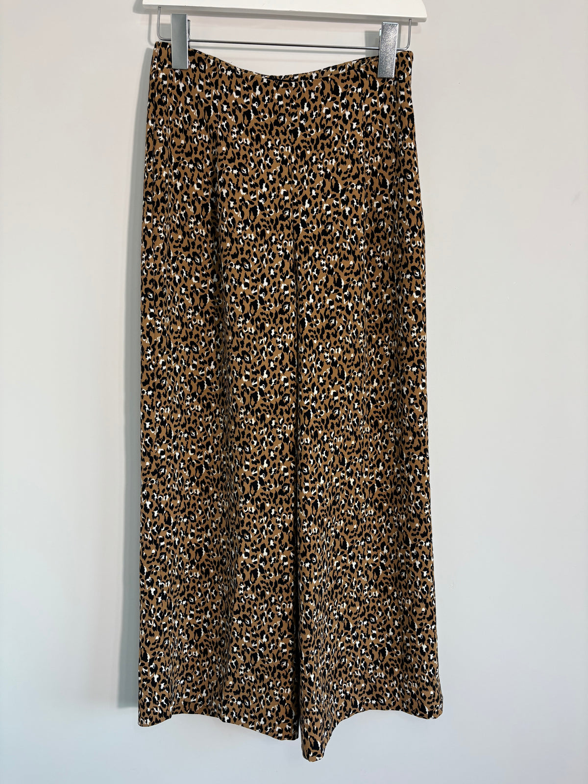 Next Leopard Print Wide Leg Trousers – UK 6 Short Length