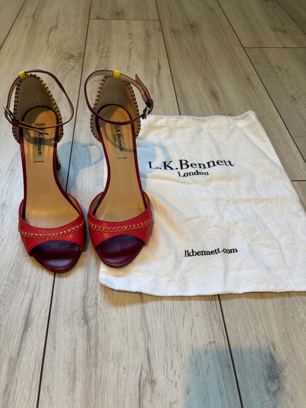 L.K Bennett Leather Colour Block Heels UK 4 EU 37