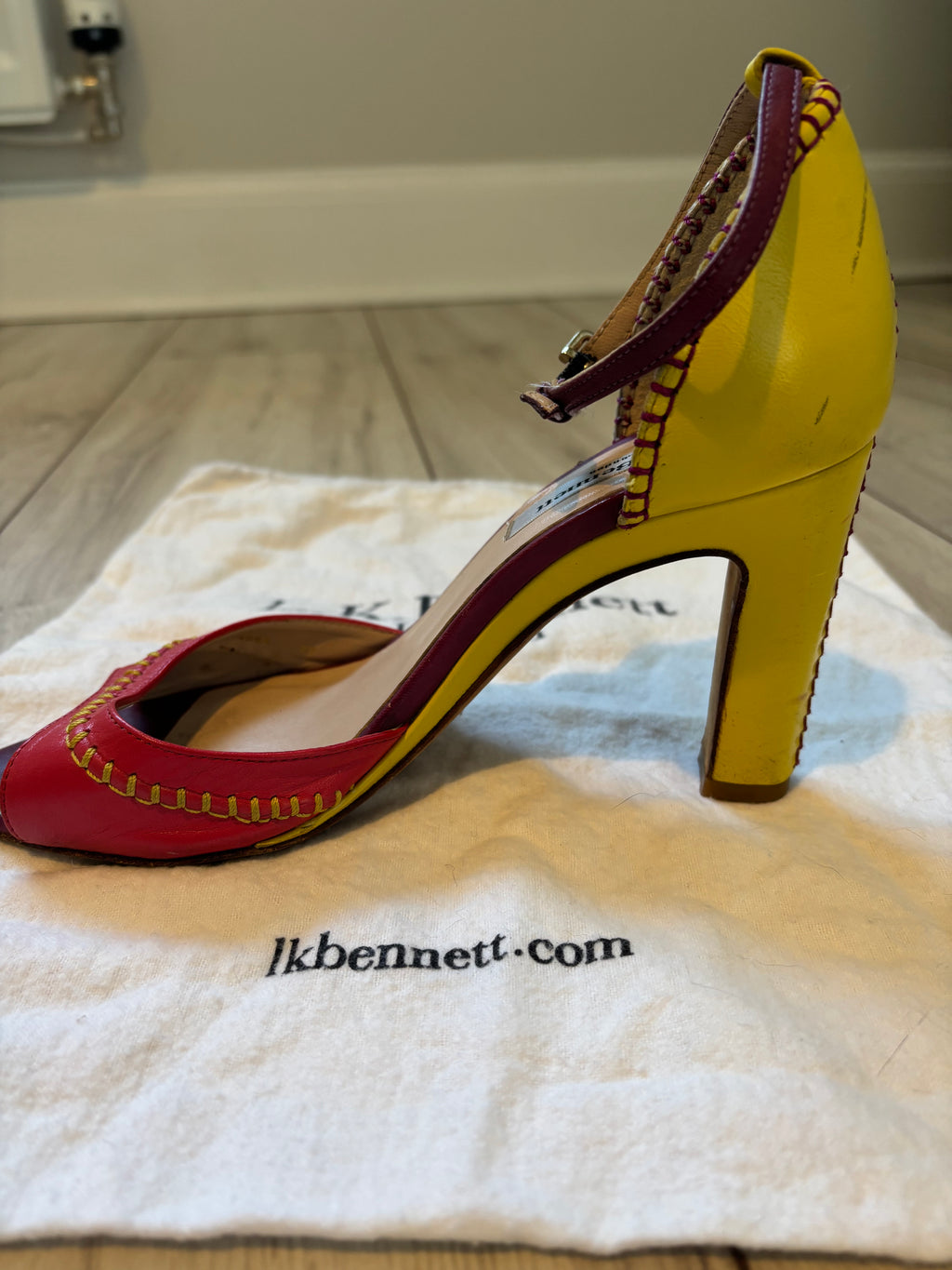 L.K Bennett Leather Colour Block Heels UK 4 EU 37