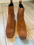 Monsoon Tan Suede Chelsea Ankle Boots – Size 38 / UK 5
