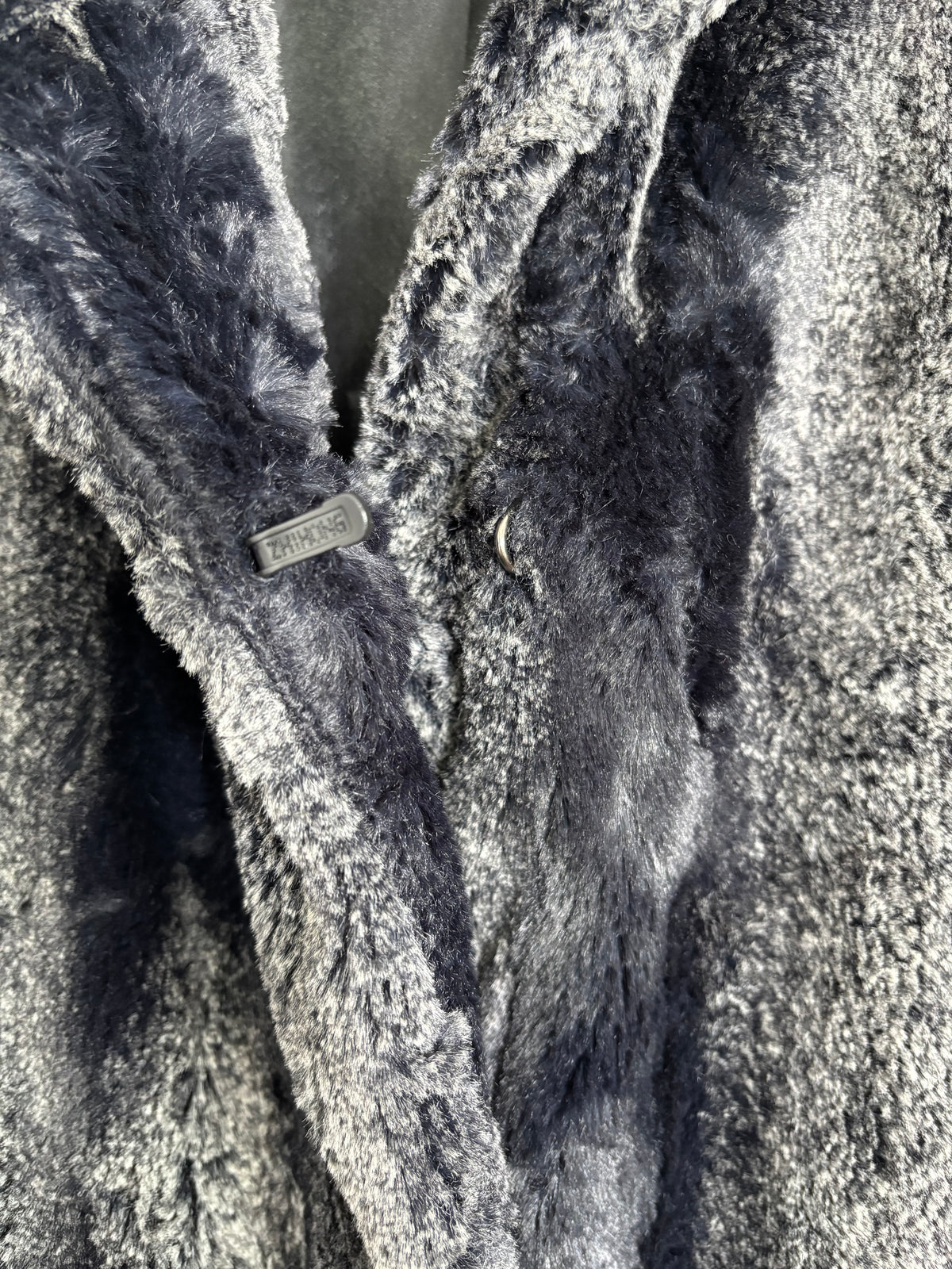 Roman Originals Black Faux Fur Longline Coat Luxury Winter Jacket Size Medium