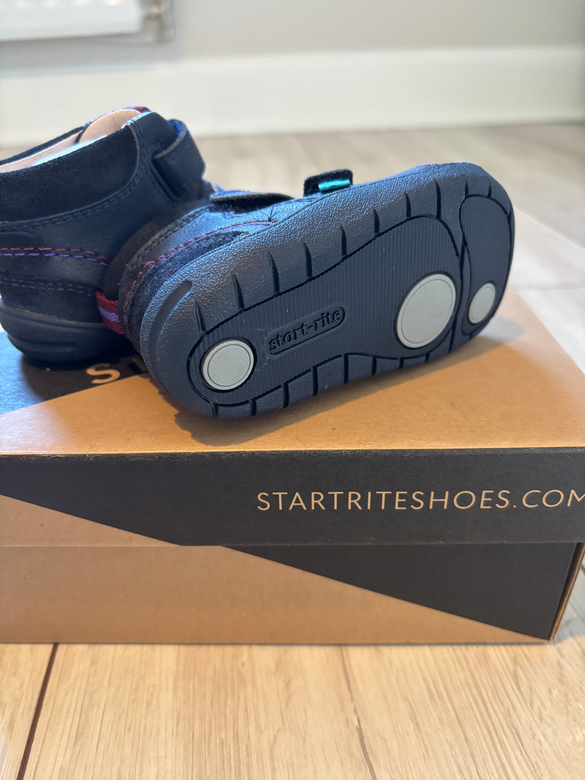 Start-Rite Burst Navy Leather First Walking Boots UK 2G – Brand New In Box