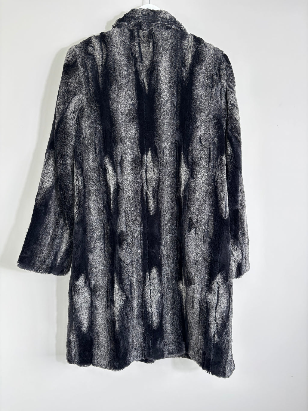 Roman Originals Black Faux Fur Longline Coat Luxury Winter Jacket Size Medium