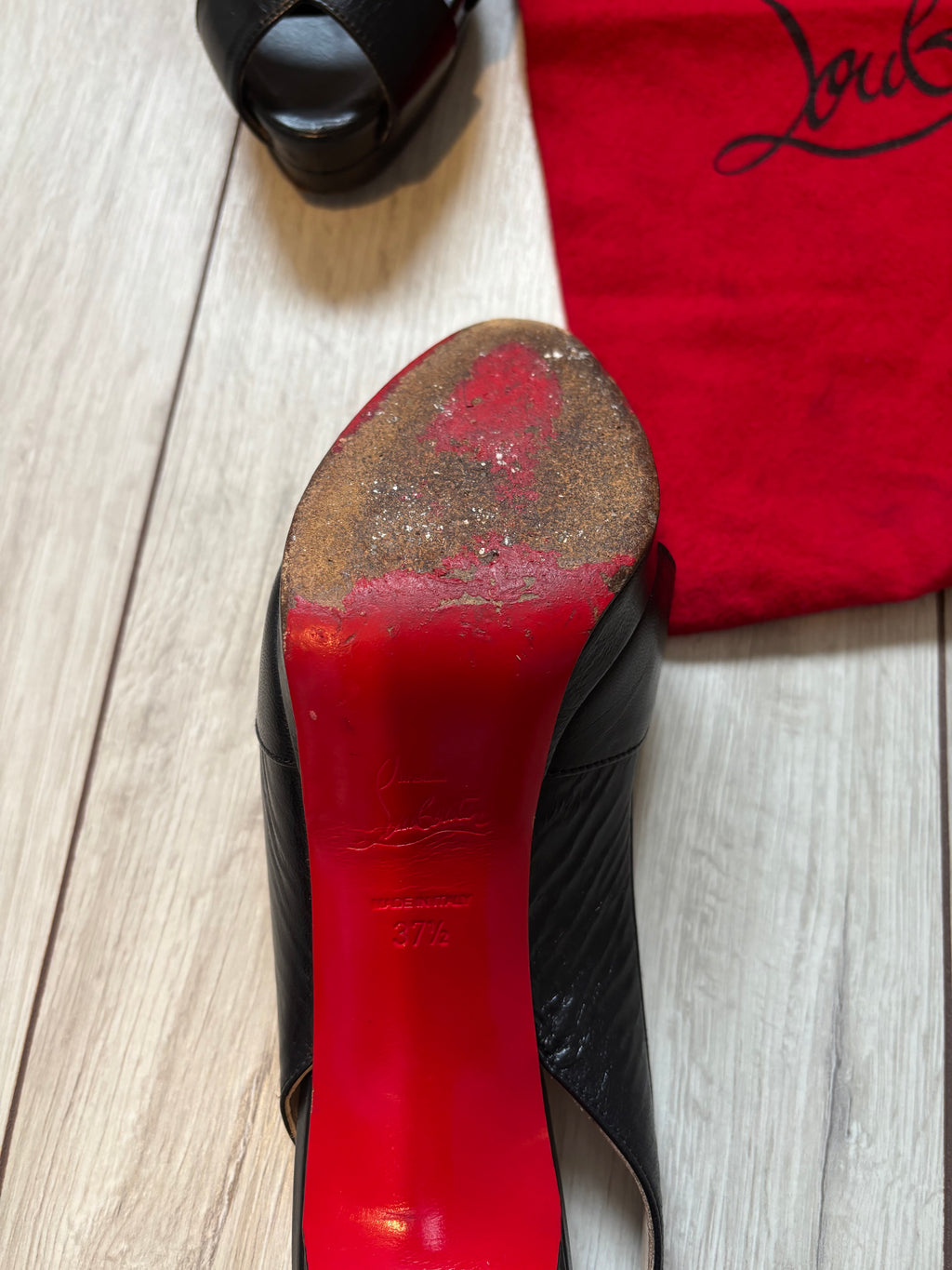 Christian Louboutin Black Slingback Heels EU 37.5 UK 4.5