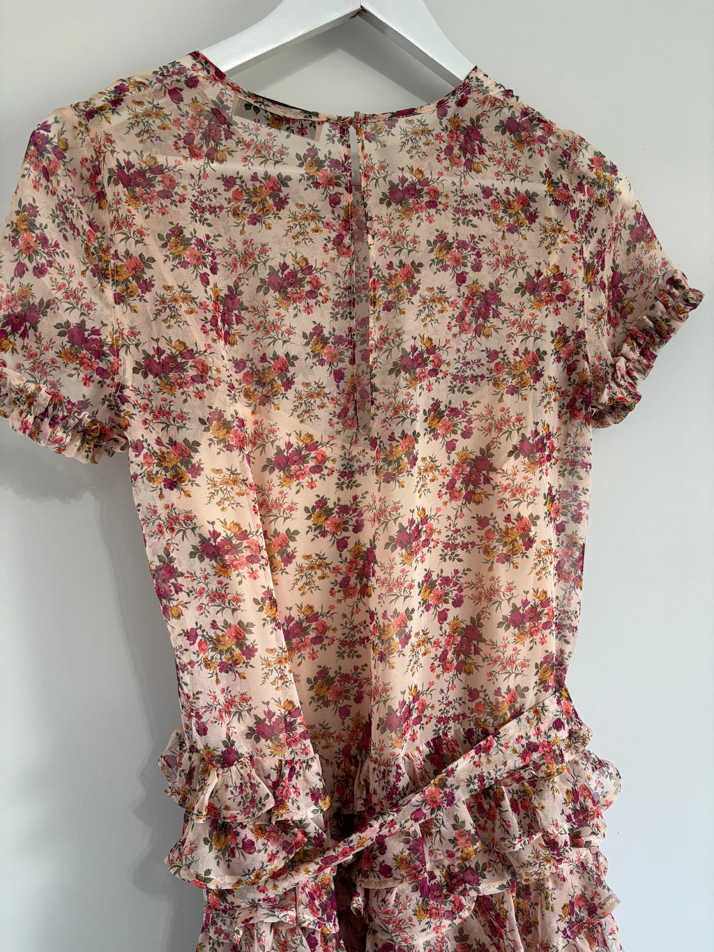 Twinset Milano Floral Ruffle Dress Size 38 UK 6