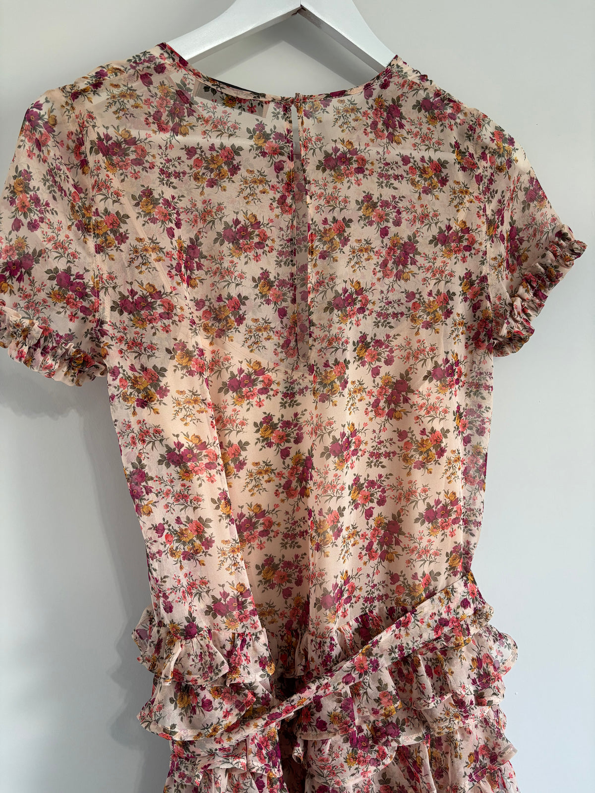 Twinset Milano Floral Ruffle Dress Size 38 UK 6