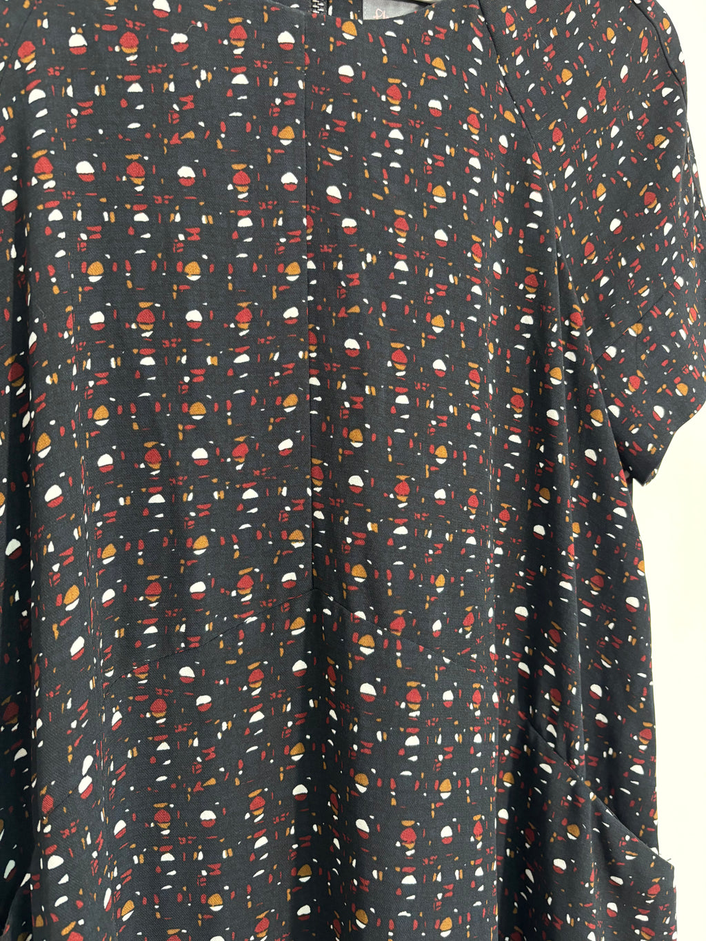 Phase Eight Black Abstract Print Shift Dress Size 10