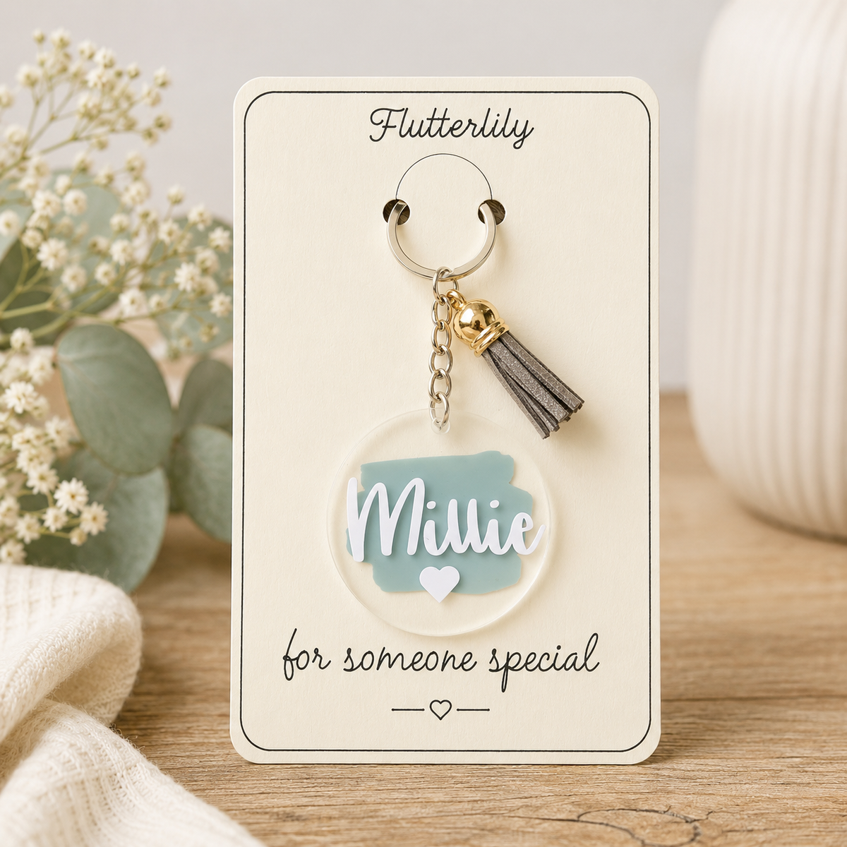 Personalised Keyring with Tassel