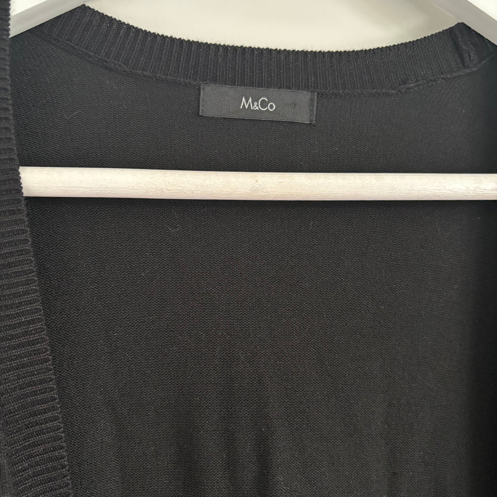 M&Co Black Cardigan Size 12