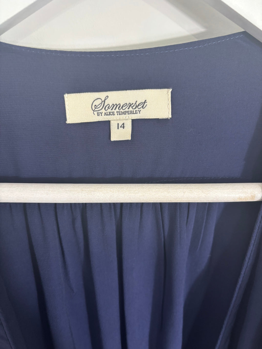 Somerset by Alice Temperley Navy Wide Leg Jumpsuit – Size 14