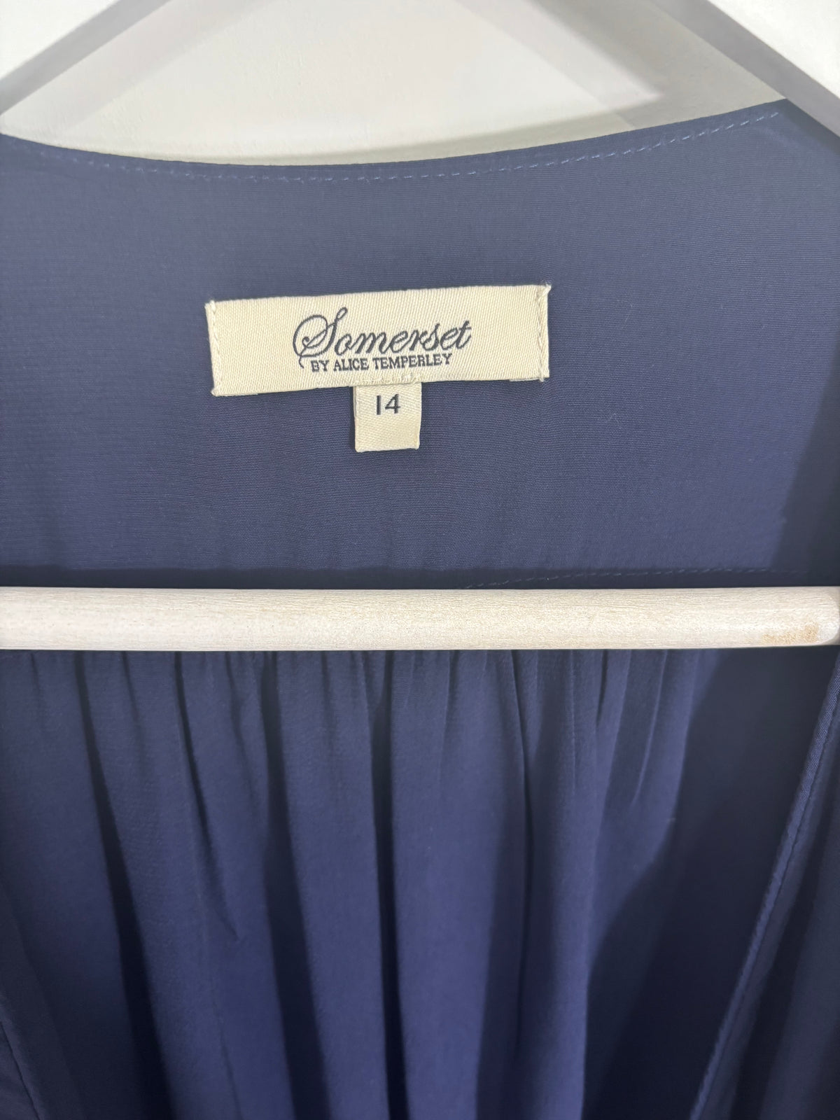 Somerset by Alice Temperley Navy Wide Leg Jumpsuit – Size 14
