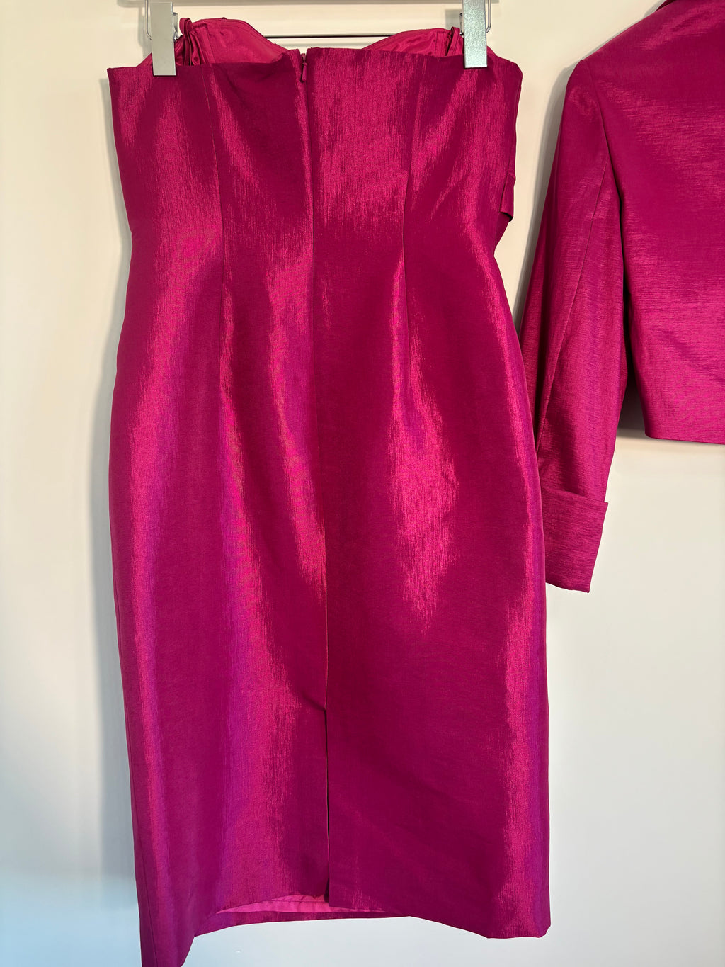 Ispirato Pink Embellished Strapless Dress & Bolero Jacket Set UK 10 BNWT