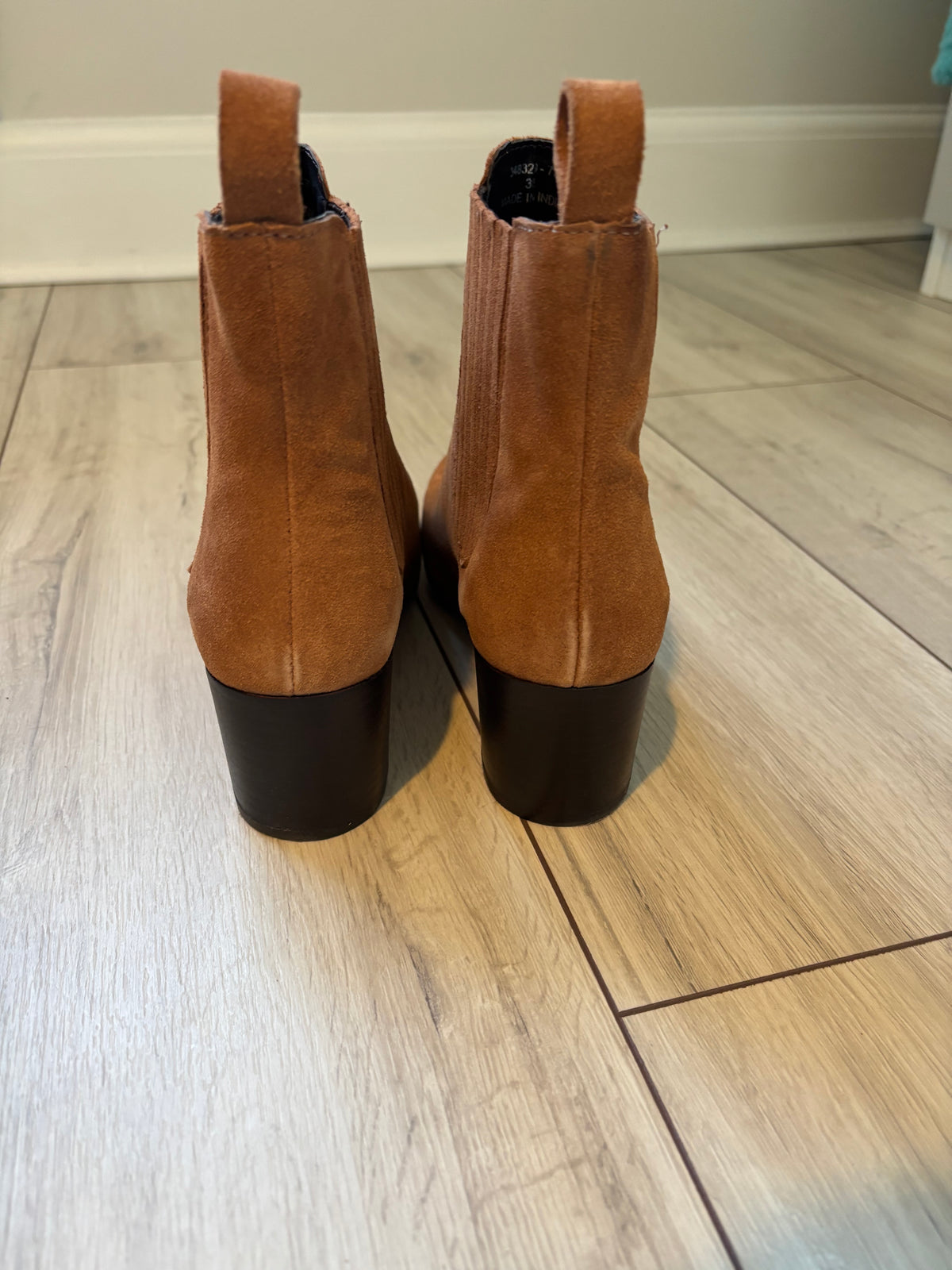 Monsoon Tan Suede Chelsea Ankle Boots – Size 38 / UK 5