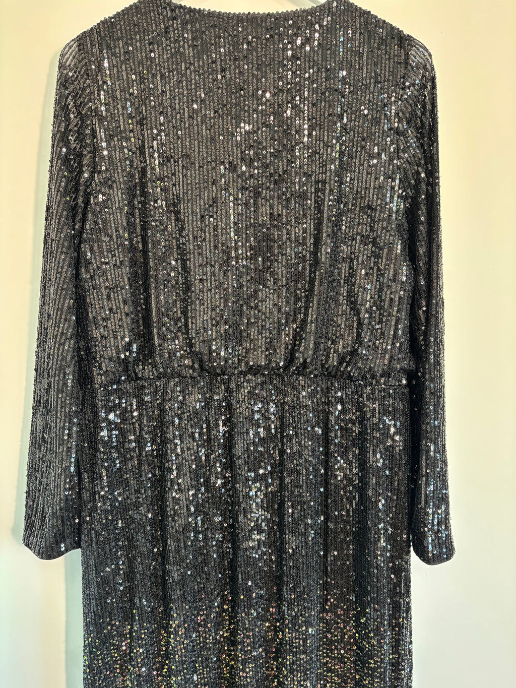 V by Very Black Sequin Ombre Maxi Dress – Size 18