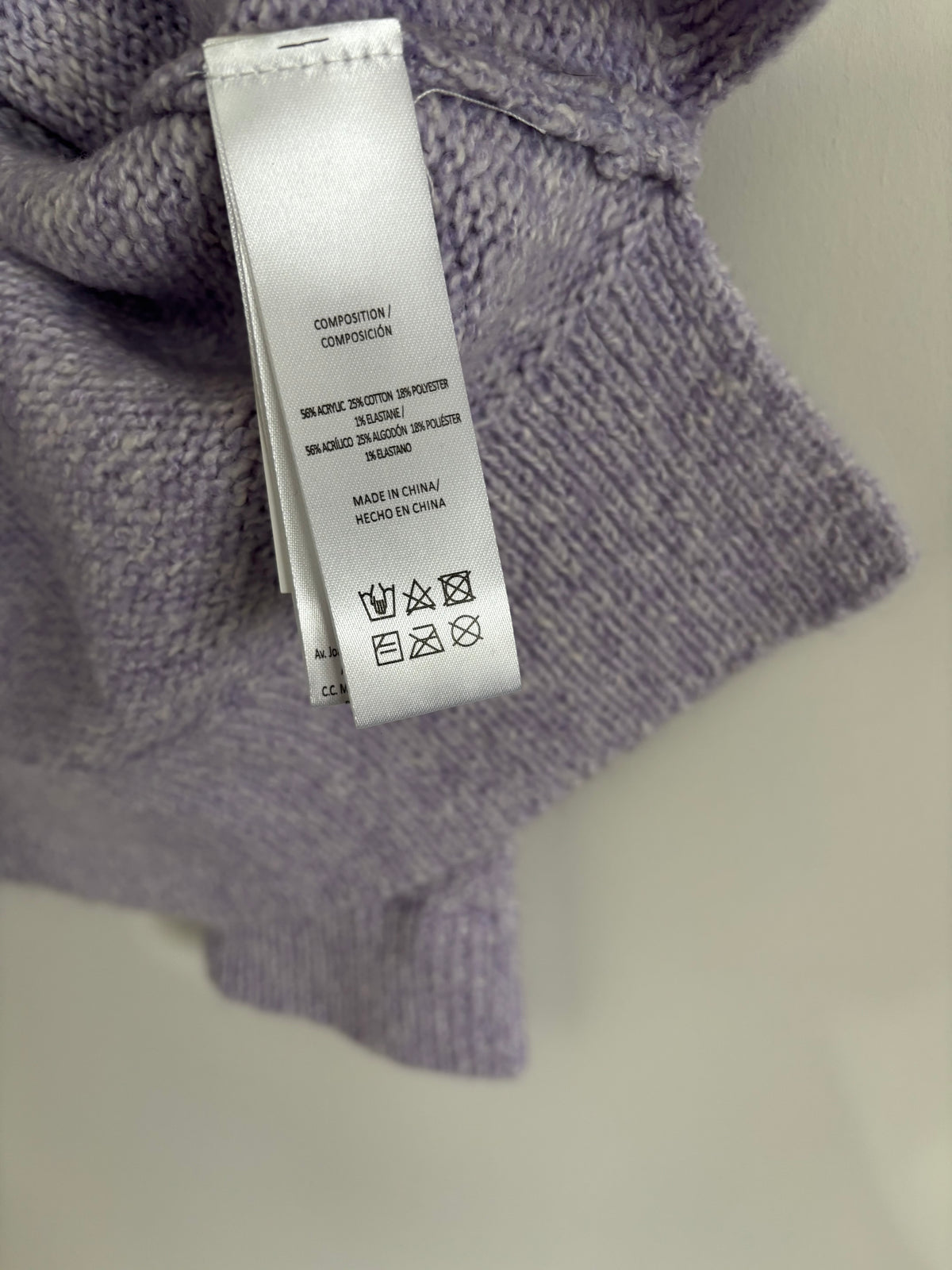 Lolita Lilac Roll Neck Jumper Size Large