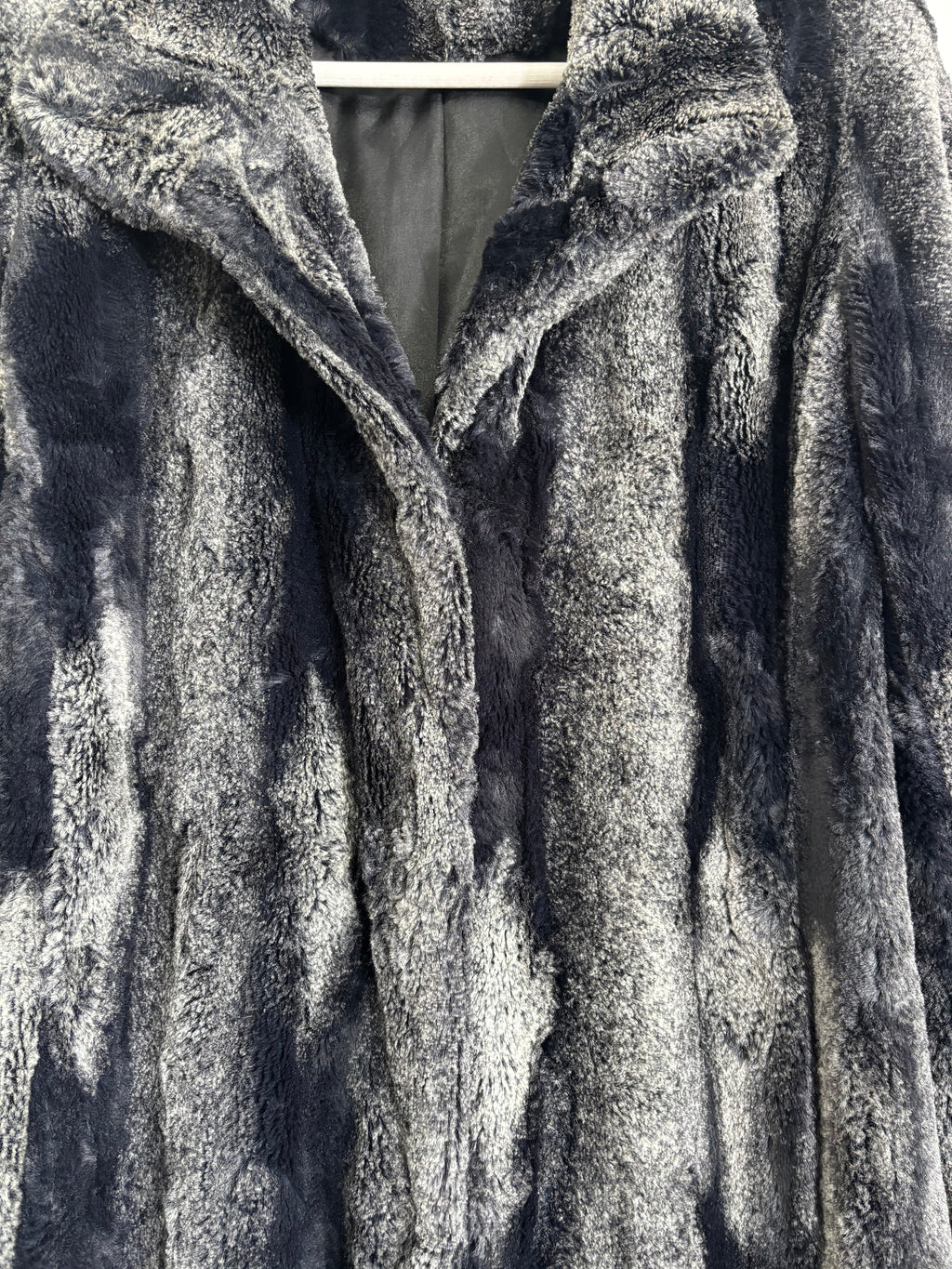 Roman Originals Black Faux Fur Longline Coat Luxury Winter Jacket Size Medium