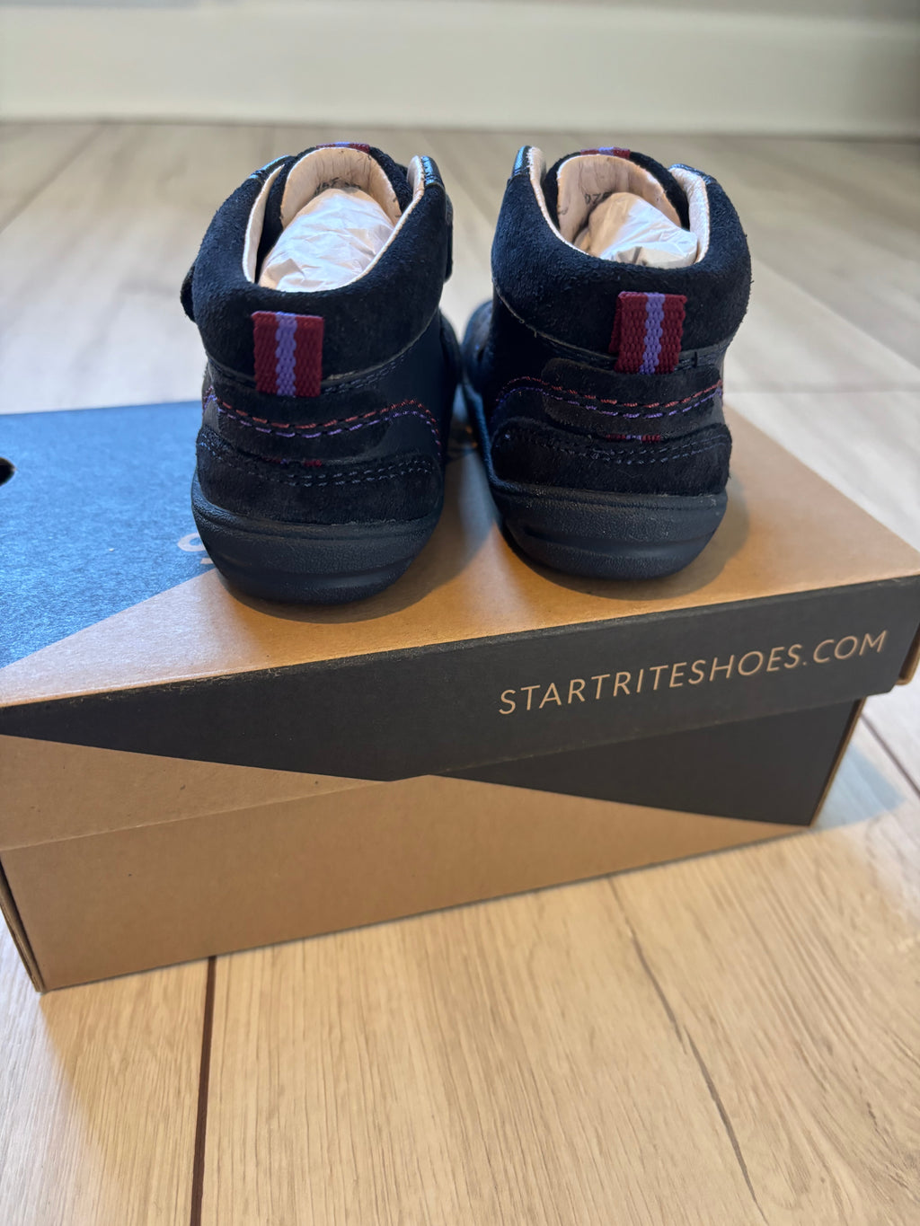 Start-Rite Burst Navy Leather First Walking Boots UK 2G – Brand New In Box