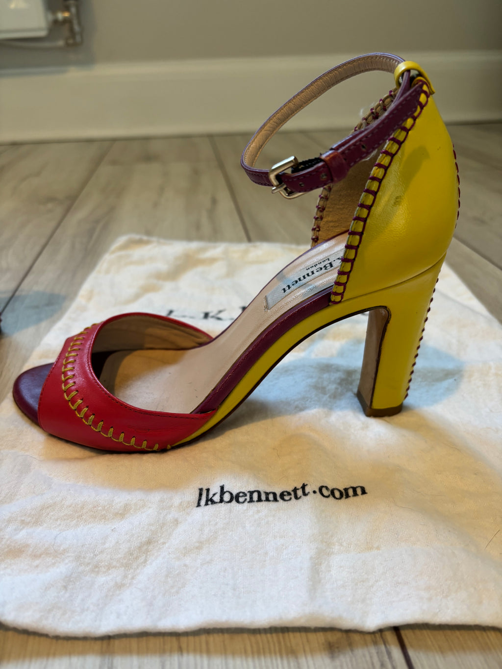 L.K Bennett Leather Colour Block Heels UK 4 EU 37