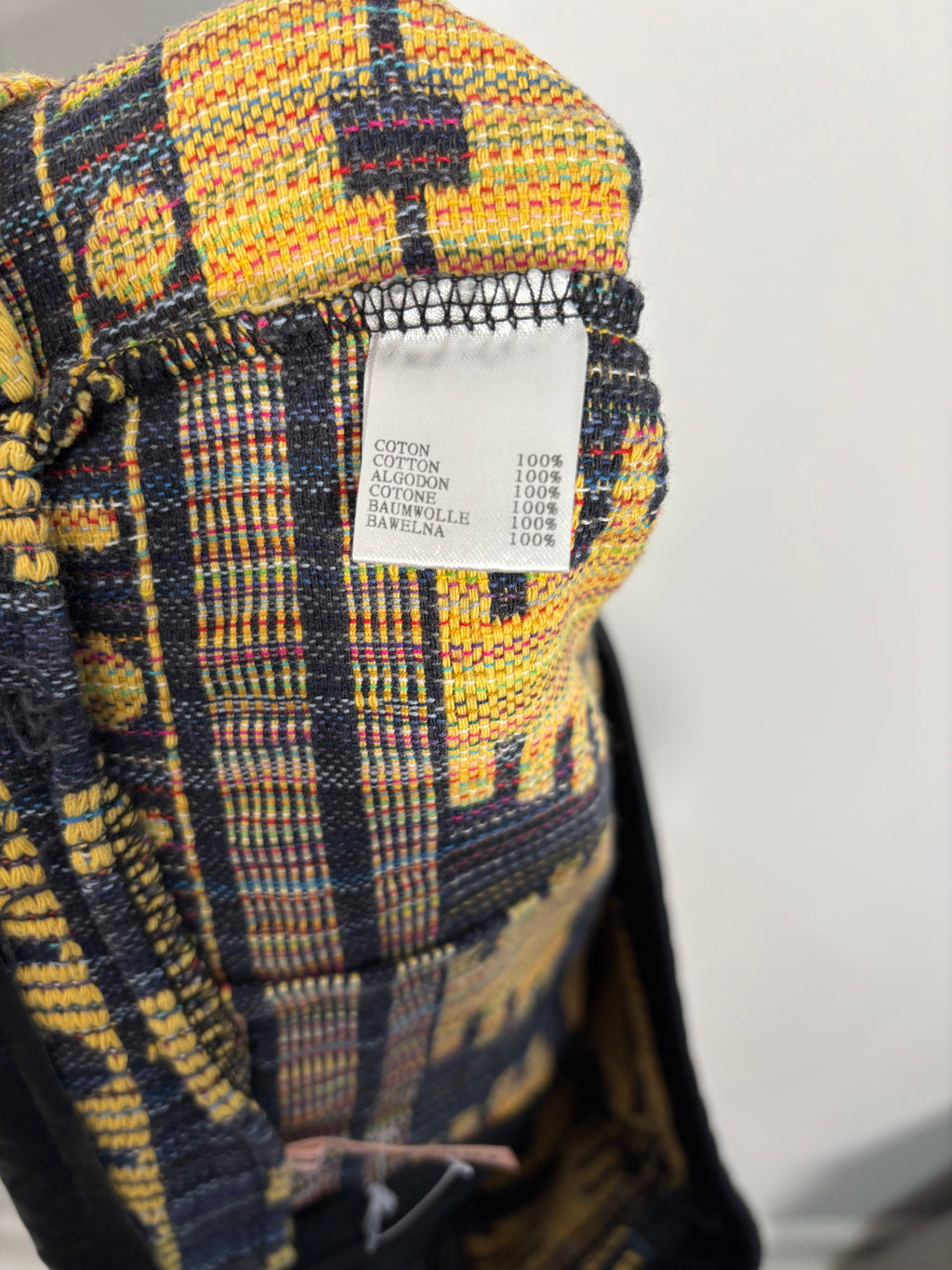 Sweewë Paris Geometric Woven Mini Skirt Navy Mustard Size L