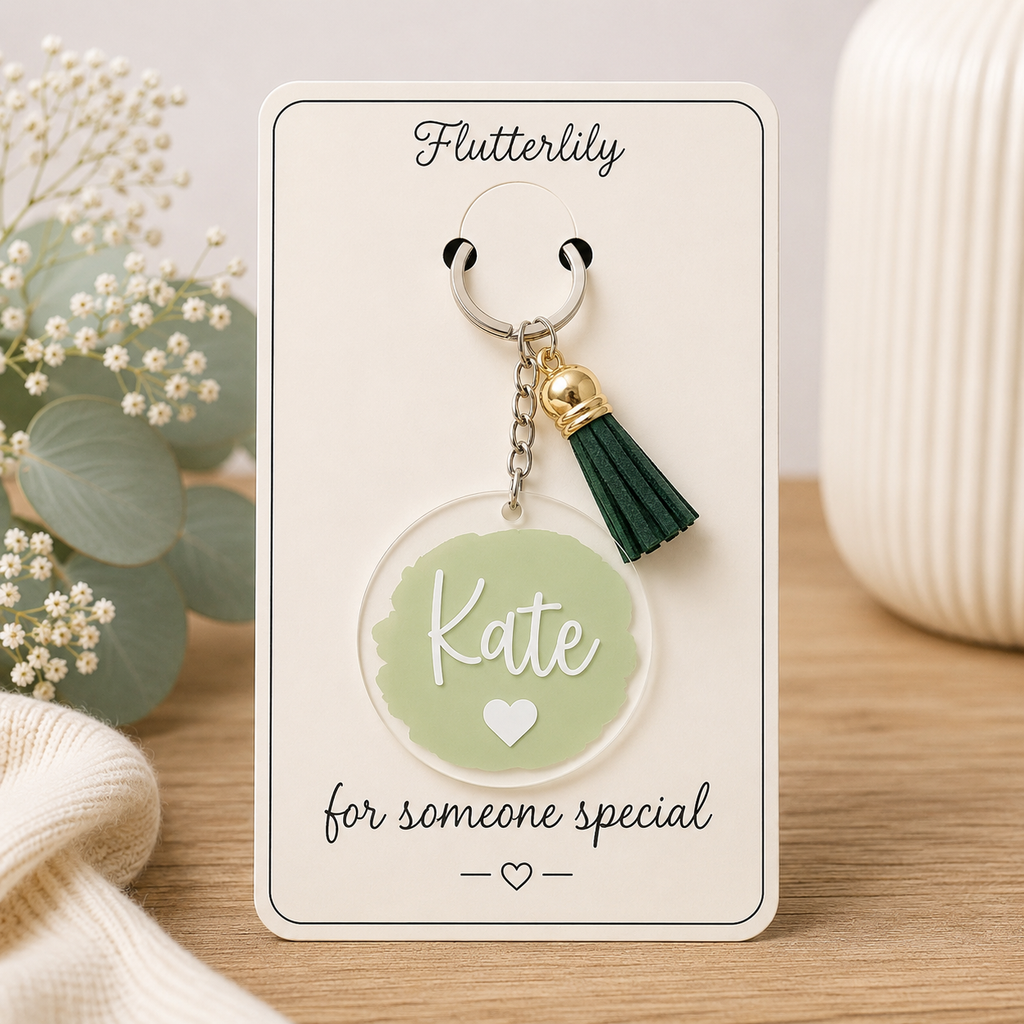 Personalised Keyring with Tassel