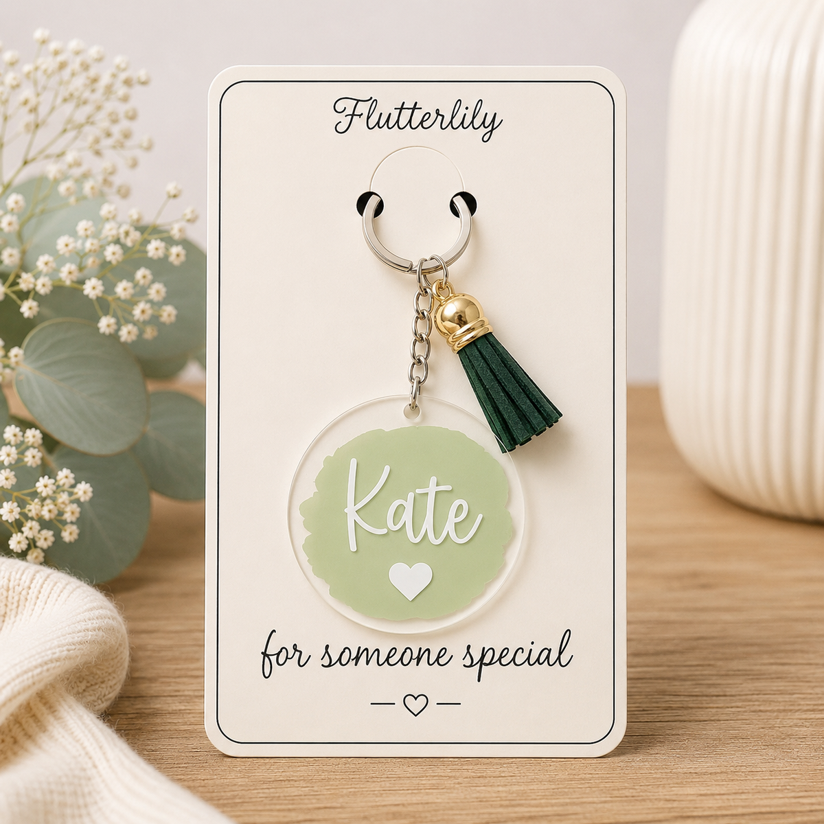 Personalised Keyring with Tassel