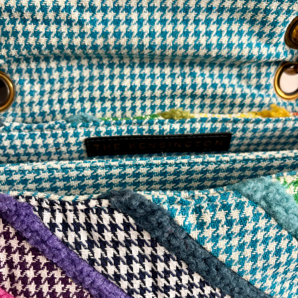 Kurt Geiger Large Kensington Rainbow Houndstooth Shoulder Bag