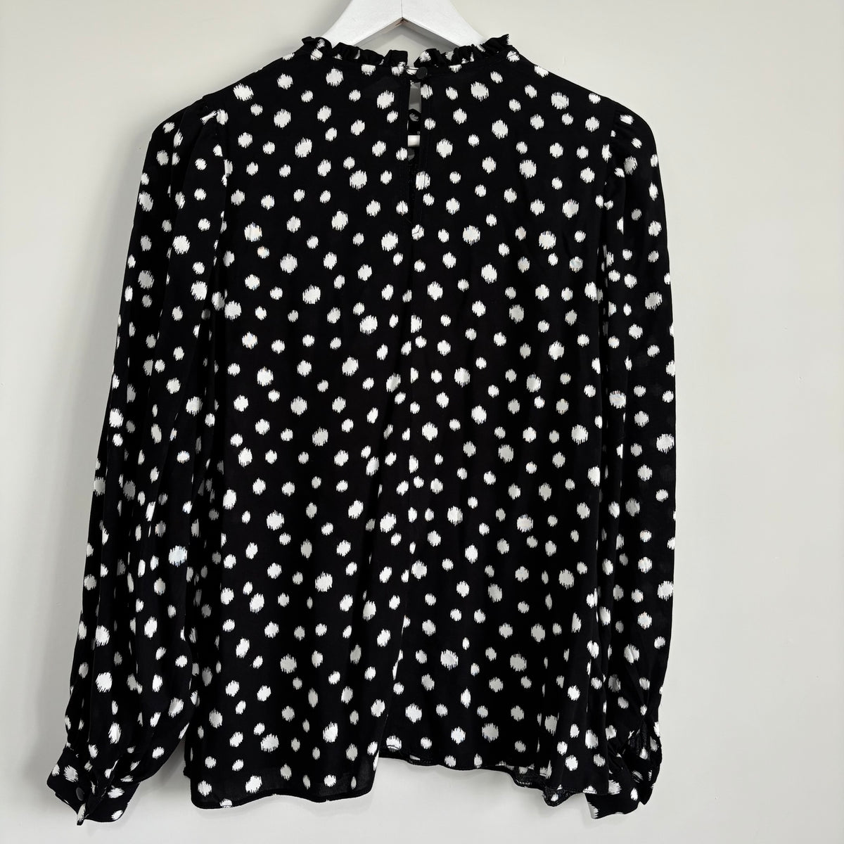 Primark Black & White Dotty Blouse Size 12