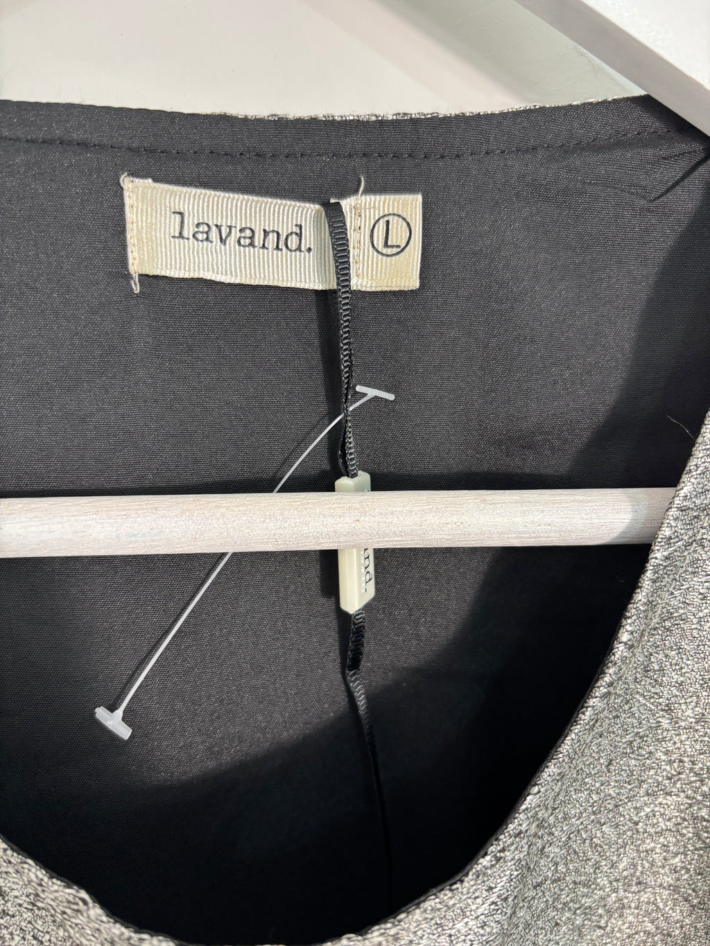 Lavand Silver Metallic Fit & Flare Dress – Size L