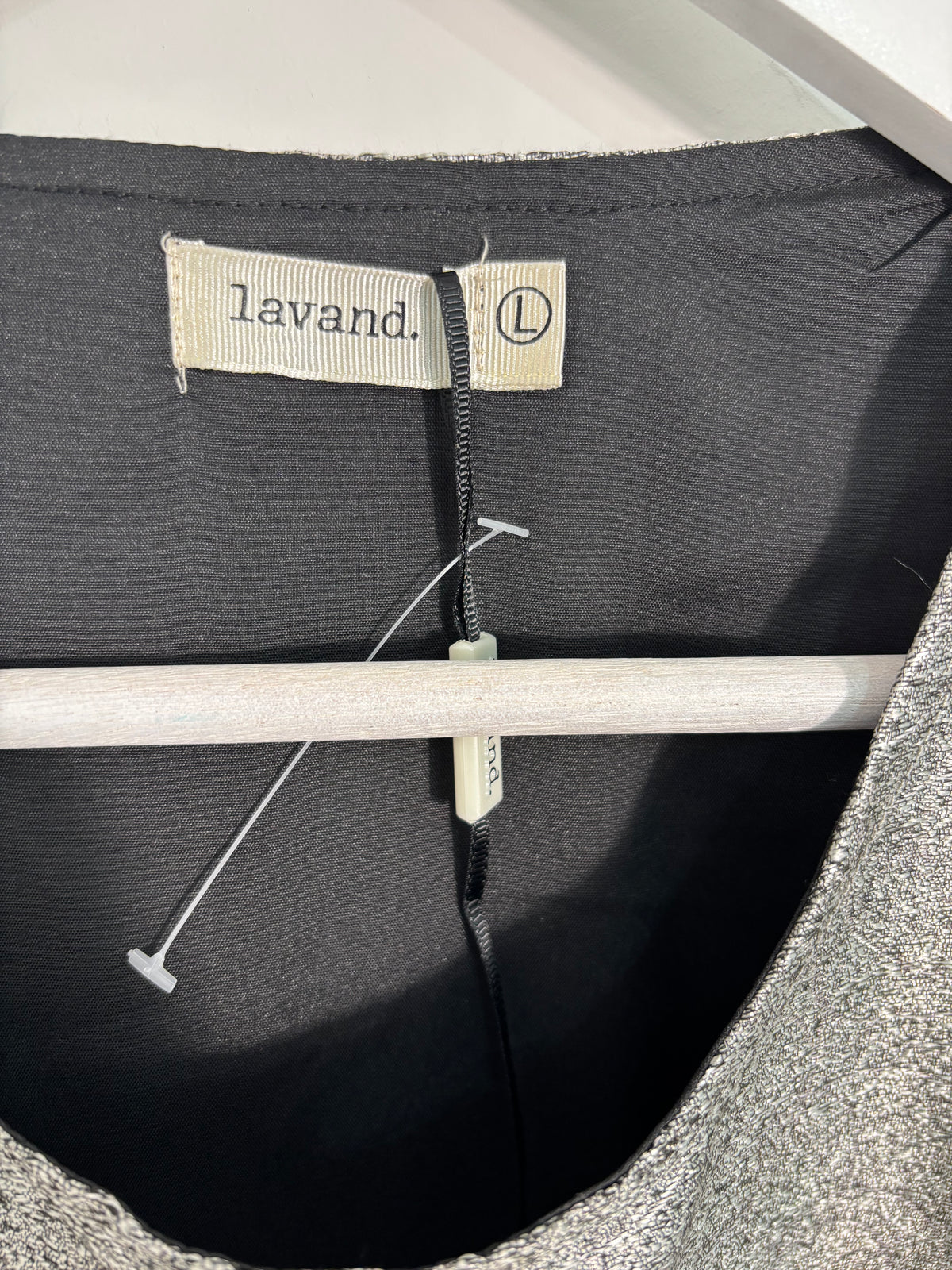 Lavand Silver Metallic Fit & Flare Dress – Size L