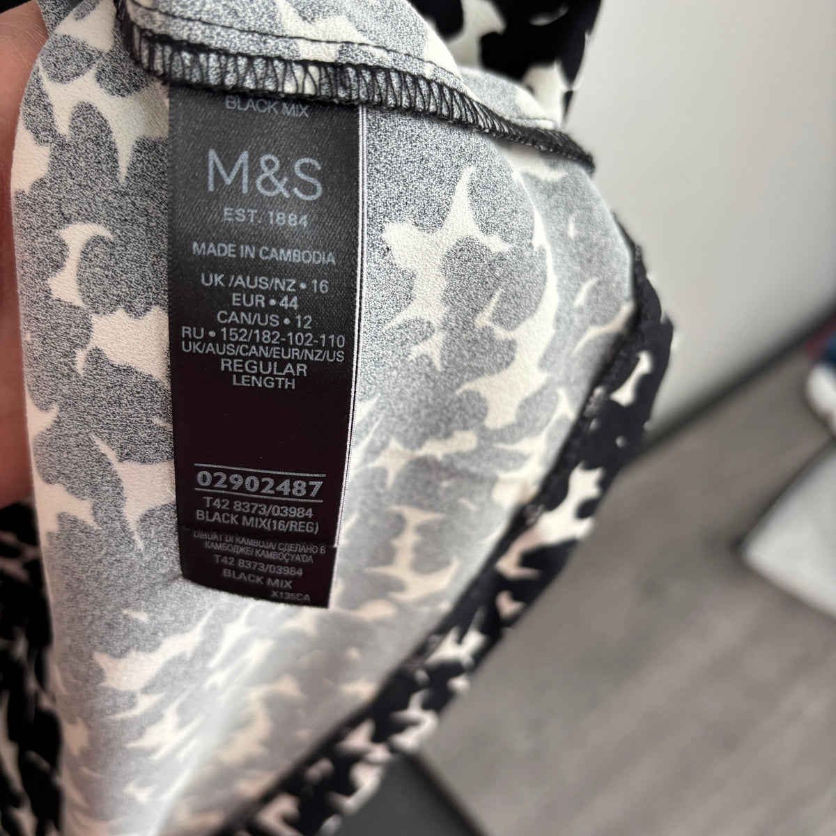 M&S Collection Black & White Dress Size 16 never worn