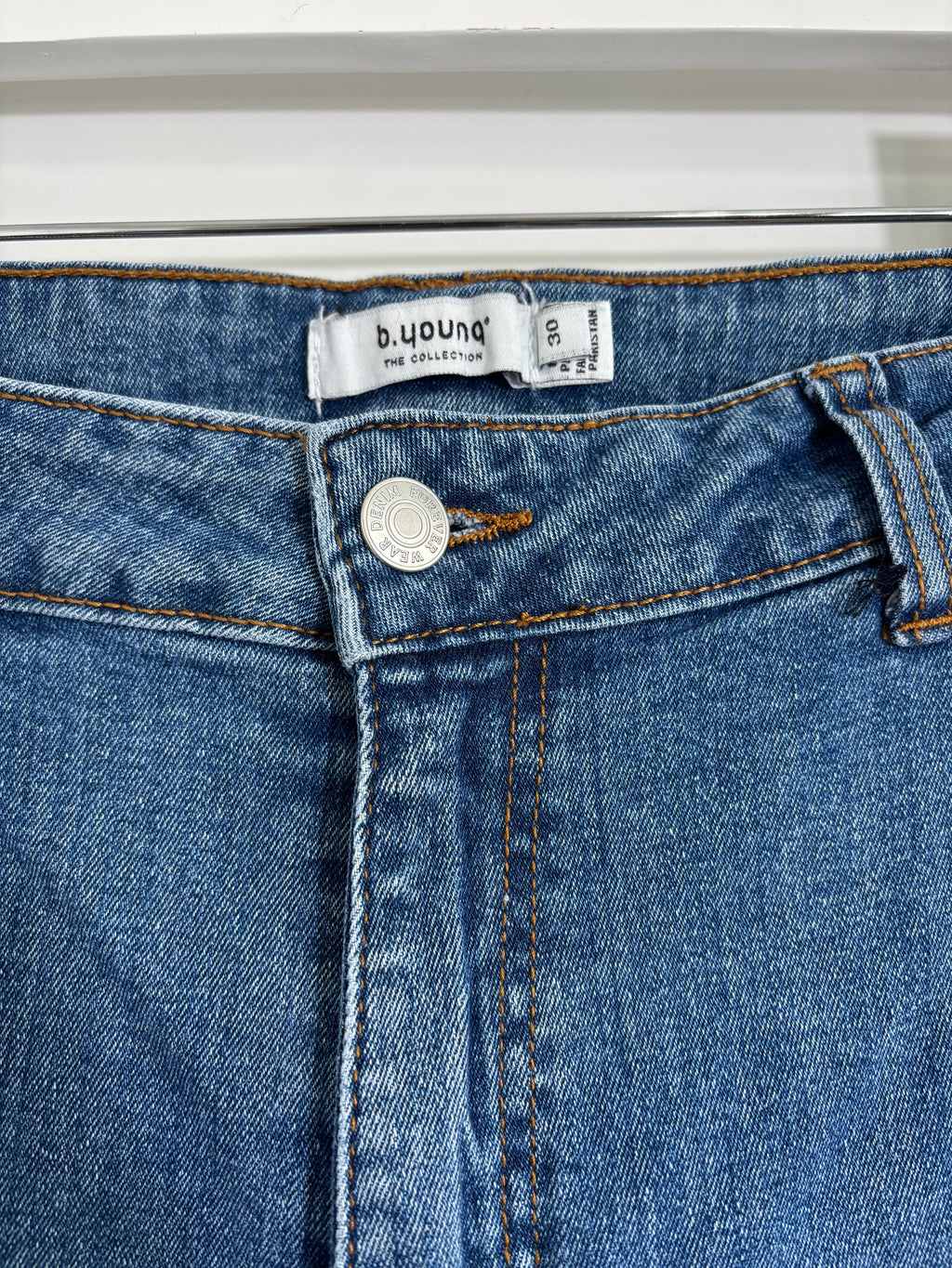 b.young BYKOMMA Wide Leg Jeans Blue Denim Size 30 UK 12